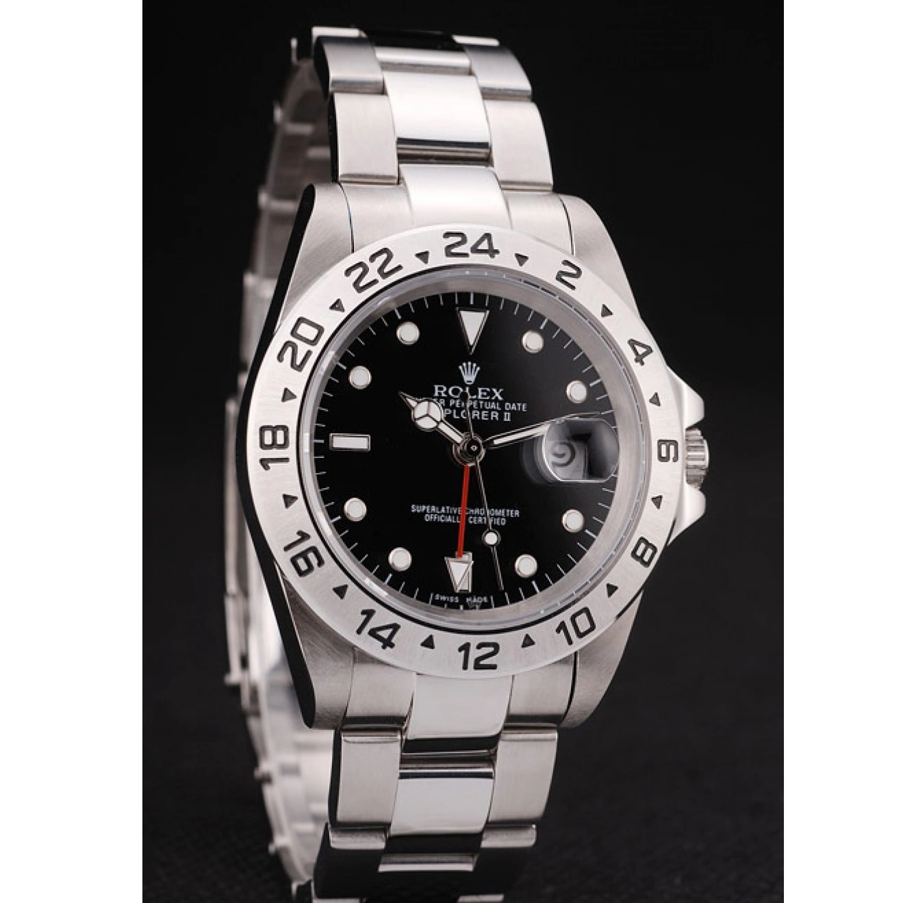 Rolex copies cheap Stainless Steel Explorer Rolex Dial Bezel Black 0712